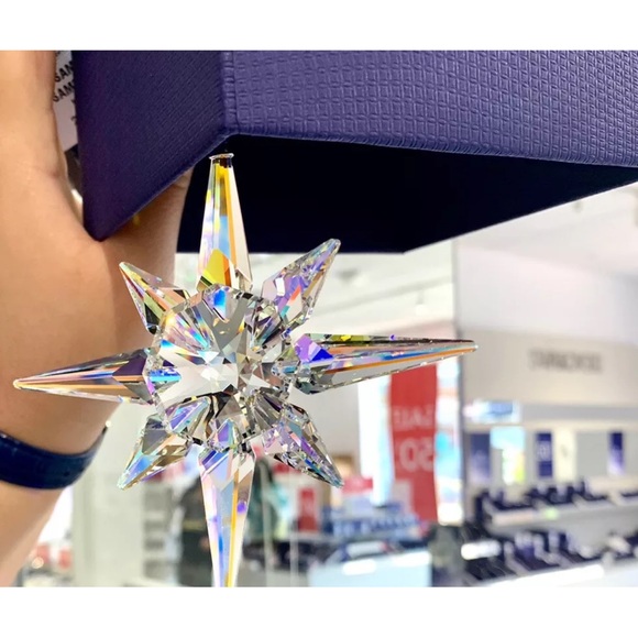 NIB Swarovski Christmas Aurora Borealis Large 4”Star Crystal Ornament #5403200 - Picture 11 of 12